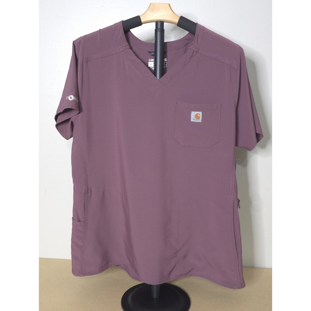 Carhartt Force Modern Fit Mauve Scrub Top Women’s Large